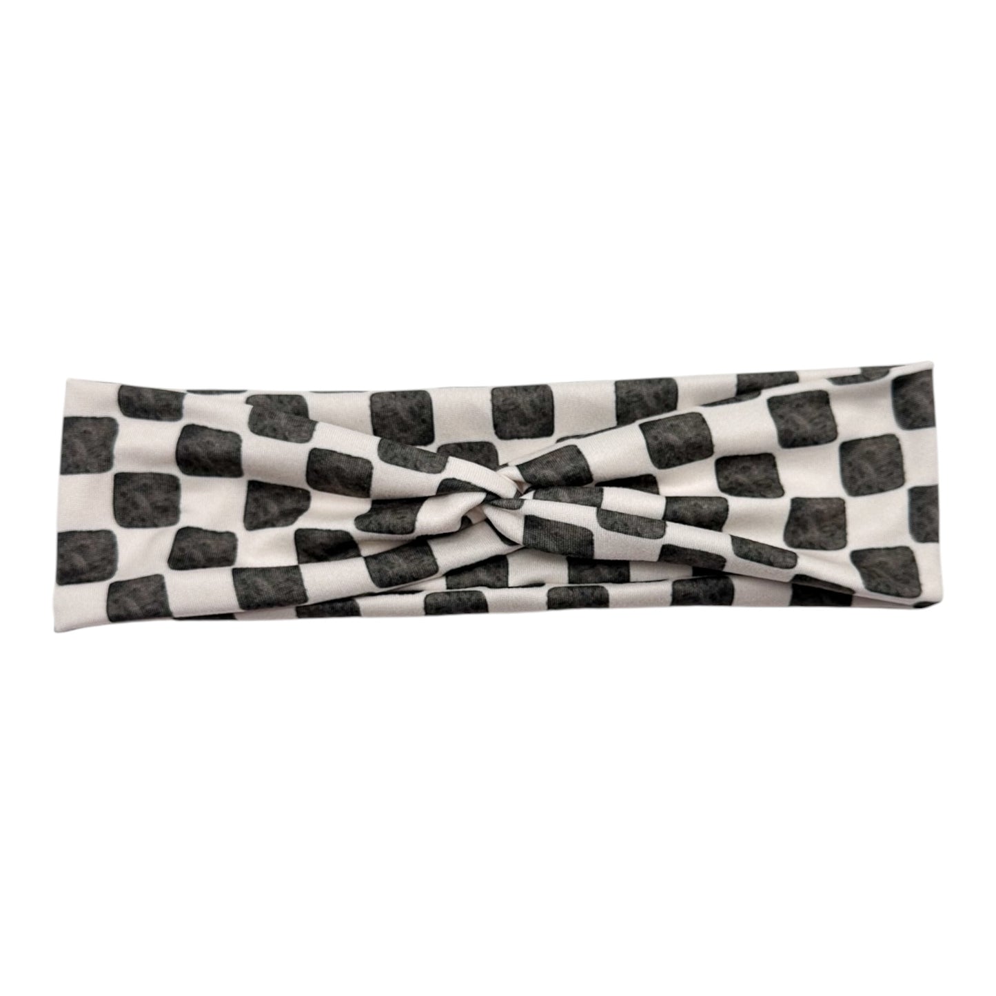 B&W WATERCOLOR CHECKERS - TINY KNOT