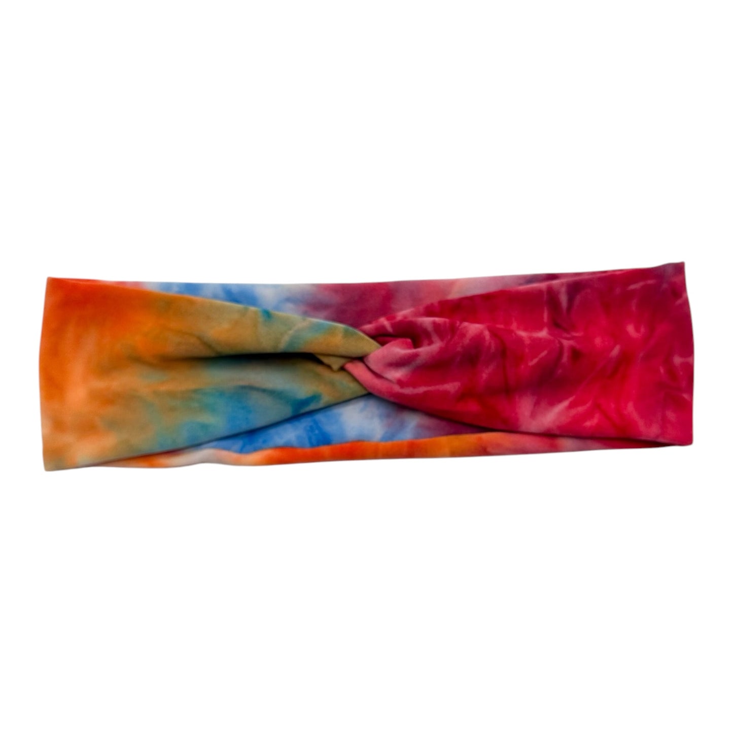 BLUE/ RED/ ORANGE TIE-DYE - TINY KNOT