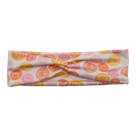 PINK / CORAL / ORANGE HAPPY FACES - TINY KNOT