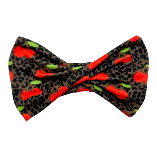 NEON CHERRIES ON LEOPARD - TWIST