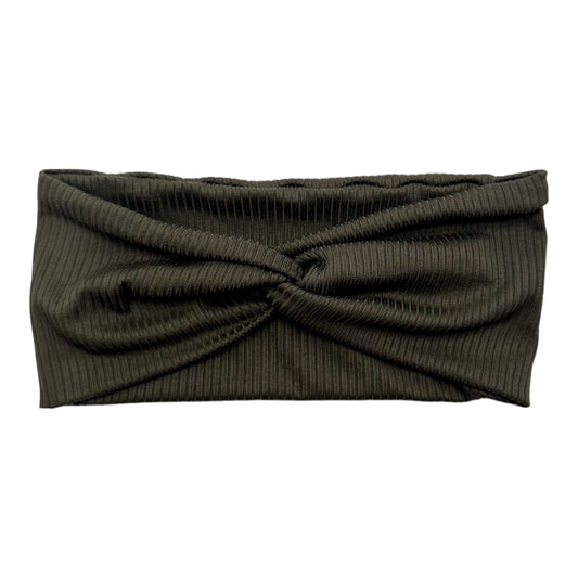 OLIVE GREEN -SMALL RIBBED - FRONT KNOT