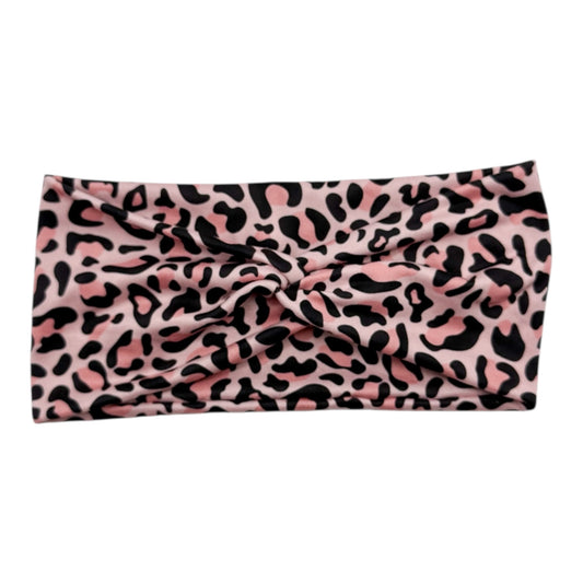 PINK LEOPARD PRINT - FRONT KNOT