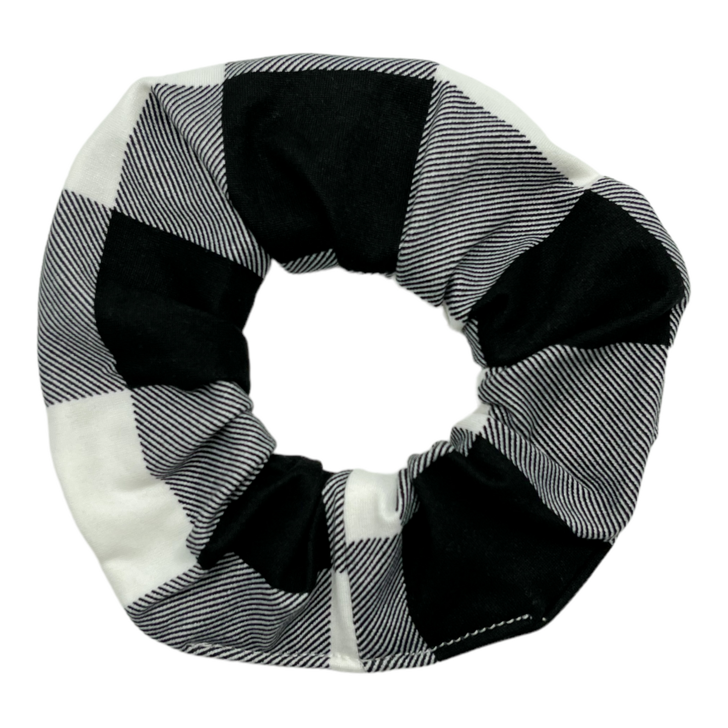 WHITE BUFFALO PLAID - REGULAR SCRUNCHIE