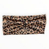 BLACK LEOPARD ON LATTE - FRONT KNOT