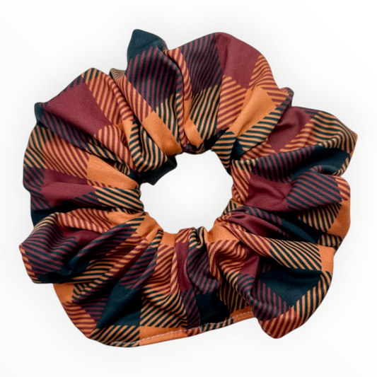 FALL PLAID CHECKERS  - OVERSIZED SCRUNCHIE