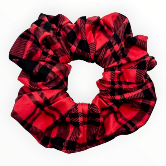 RED LUMBERJACK - OVERSIZED SCRUNCHIE