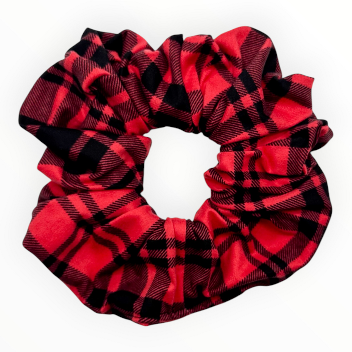 RED LUMBERJACK - OVERSIZED SCRUNCHIE
