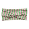 GREEN & PINK STRIPES  - FRONT KNOT