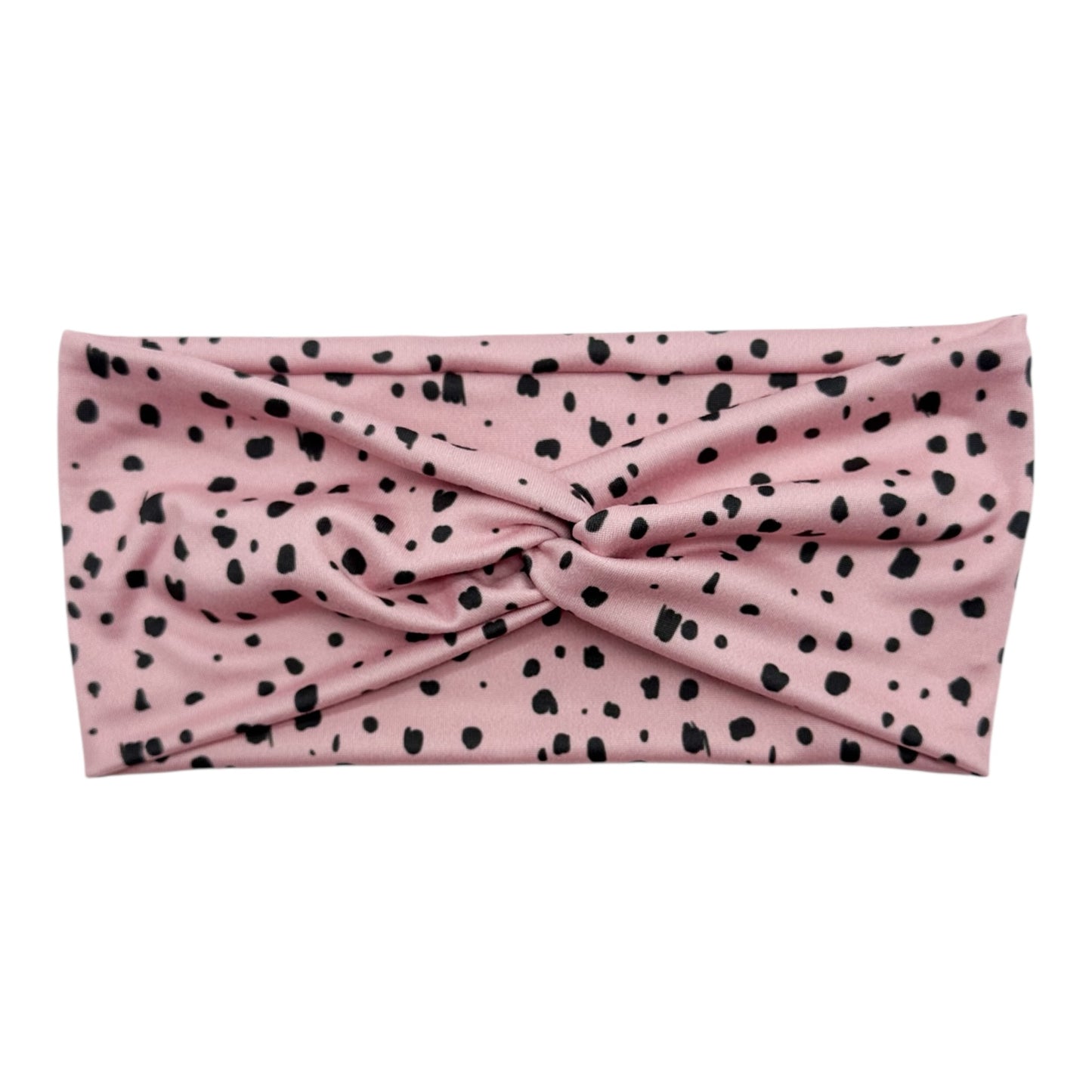 DALMATIAN SPOTS ON BLUSH  - FRONT KNOT