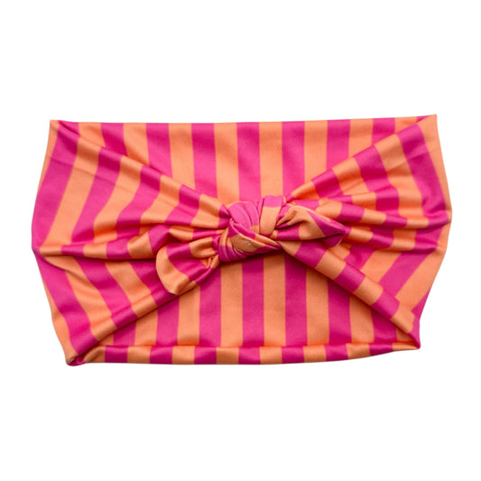 PINK & ORANGE WIDE STRIPE - LUXE