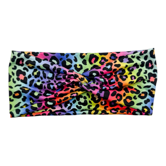 RAINBOW BURST LEOPARD - FRONT KNOT