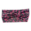 LEOPARD BOLTS ON CHARCOAL - FRONT KNOT