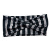 BLACK & GRAY STRIPES - FRONT KNOT