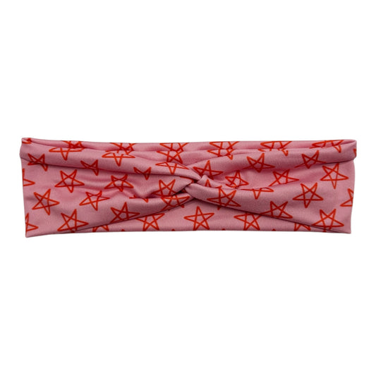 RED STARS ON PINK - TINY KNOT