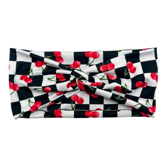 CHERRIES & CHECKERS - FRONT KNOT