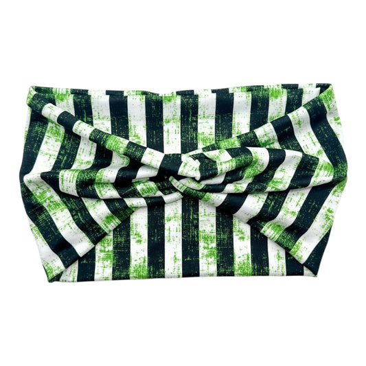 BLACK & WHITE STRIPES W/ GREEN - COCO