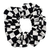 BLACK & WHITE CHECKERS - OVERSIZED SCRUNCHIE