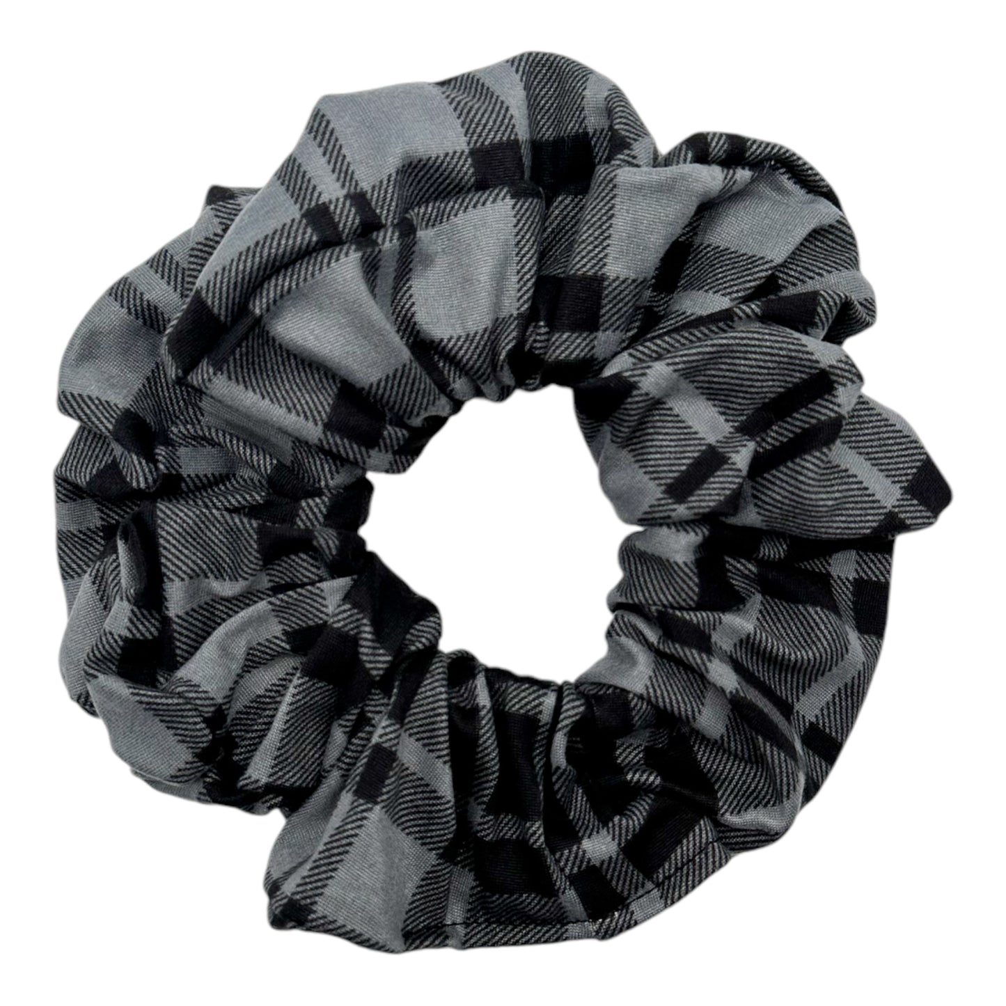 GRAY LUMBERJACK - OVERSIZED SCRUNCHIE