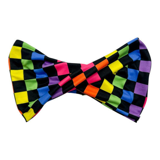 BLACK- RAINBOW CHECKERS - TWIST