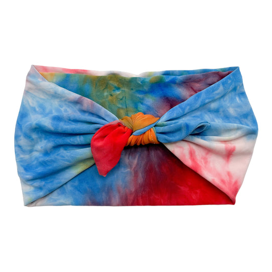 BLUE/ RED/ ORANGE TIE-DYE - LUXE